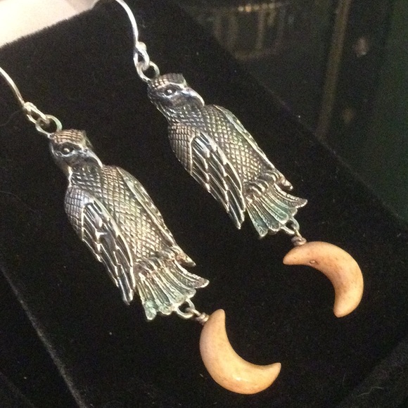 Unique Sterling Silver Bird Earrings - Picture 6 of 8